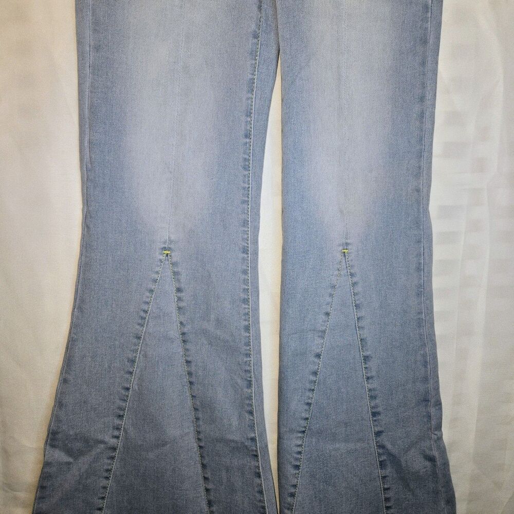 ALTAR'D STATE Jeans Flared Bottoms Boho LightBlue HighRise Women Size 24 Med NEW - Picture 10 of 11